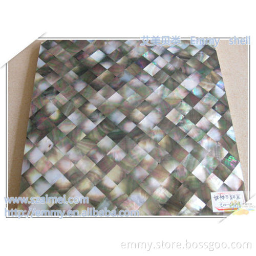Modest luxury natural black/gray mother of pearl seashell mosaic wall tiles irregular triangle